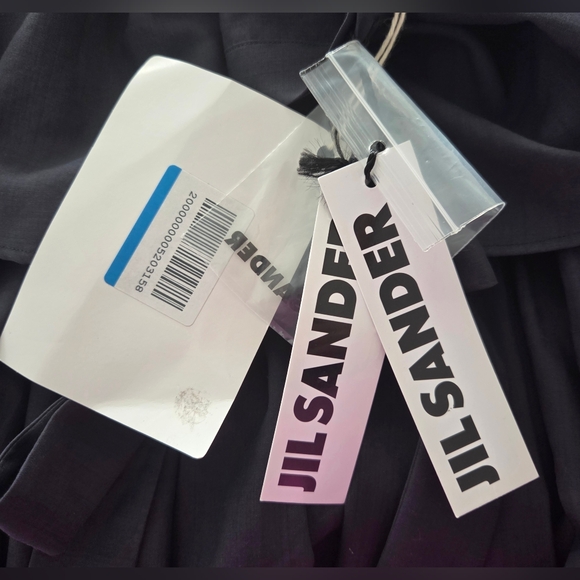 NEW JIL SANDER MINIMALIST WOOL AND SILK DRESS. - Picture 7 of 8